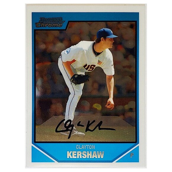 CLAYTON KERSHAW ROOKIE 2007 BOWMAN CHROME #BDPP77, DODGERS, CY YOUNG, MVP - Picture 3 of 3